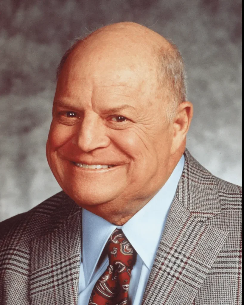 six-decade career contributed to his estimated $30 million net worth.
Don Rickles portrait showing the legendary comedian in a suit and tie