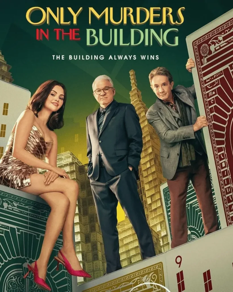Selena Gomez, Steve Martin and Martin Short in Only Murders in the Building Season 5 official key art