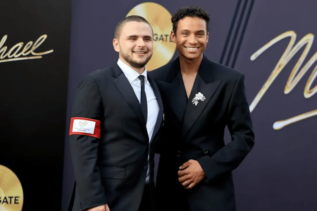 Prince Jackson and Jaafar Jackson at the Michael biopic premiere in Los Angeles