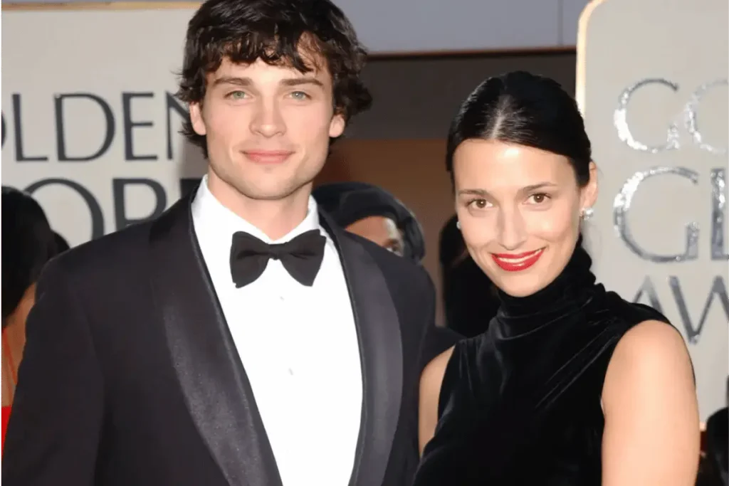 Tom Welling and Jamie White arriving together at the 2002 Golden Globe Awards in Beverly Hills