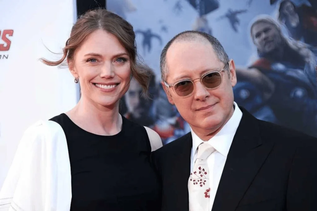 James Spader and Leslie Stefanson together at the 2015 Avengers: Age of Ultron premiere.