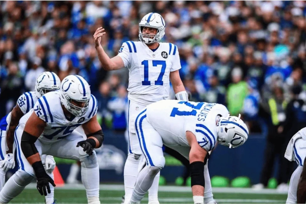 Philip Rivers wearing No. 17 at quarterback for the Indianapolis Colts in 2025