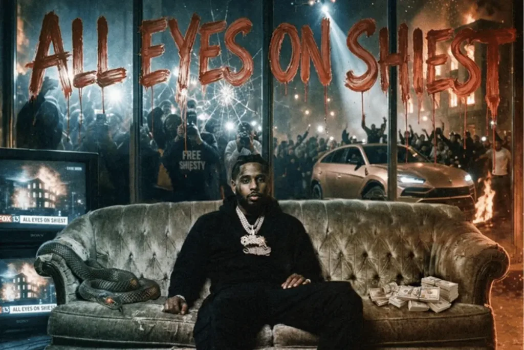 Official All Eyes on Shiest album artwork by Pooh Shiesty, released in 2026.
